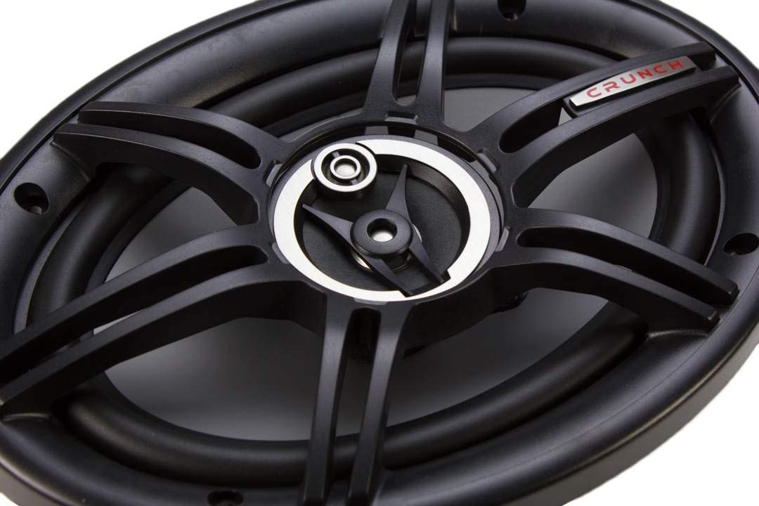 Crunch CS693 installed in car rear deck demonstrating improved in-cabin audio