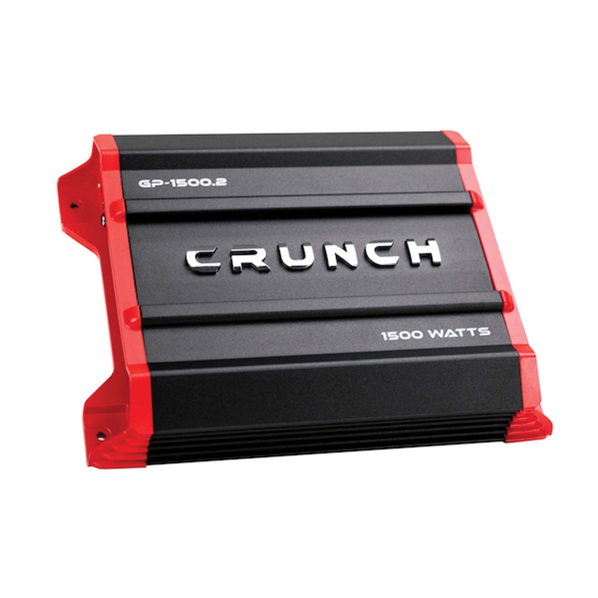 Crunch GP-1500.2 front view showing rugged chassis for powerful car audio