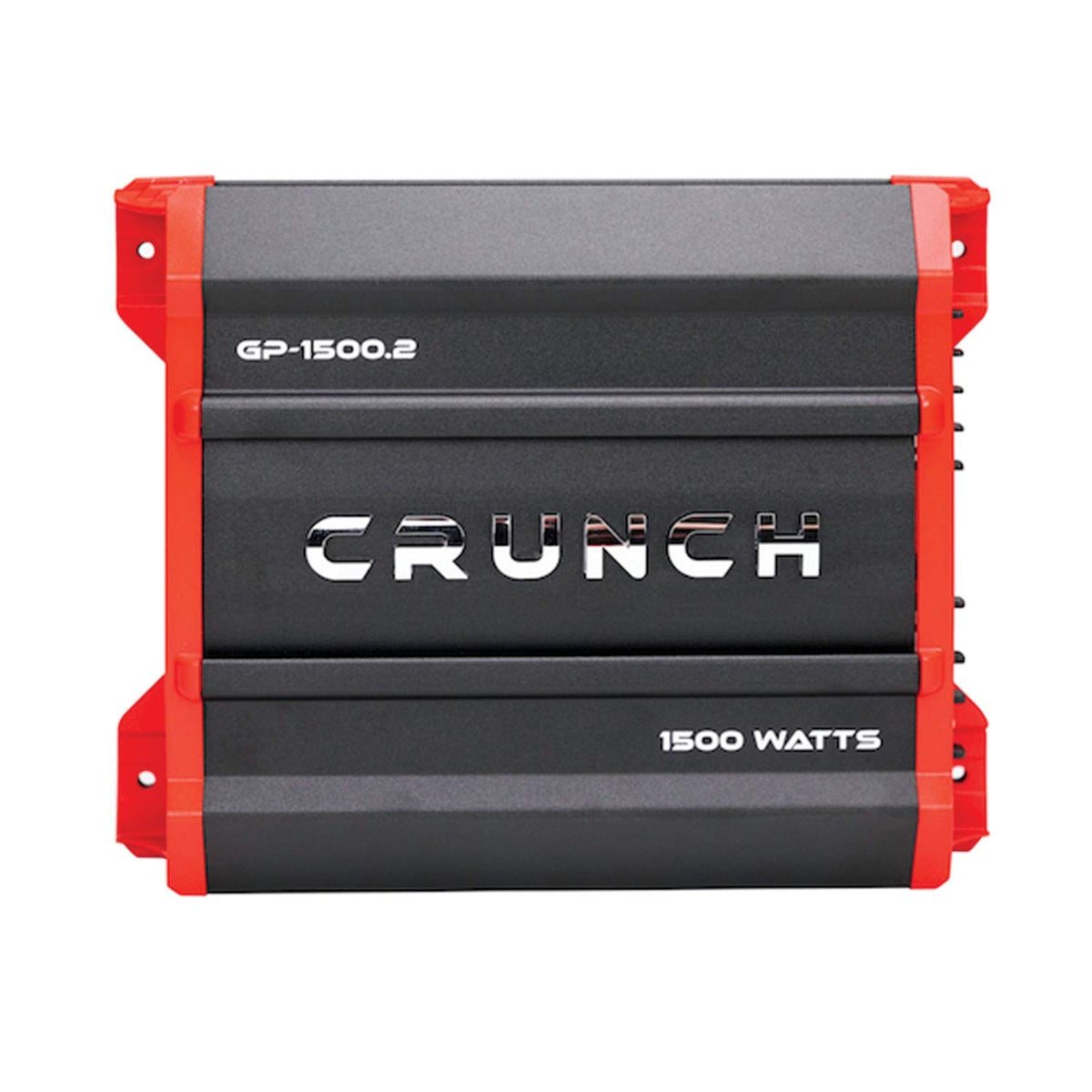 Crunch GP-1500.2 rear panel with connections enabling versatile wiring setups