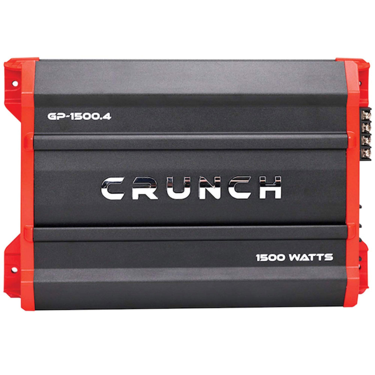 Crunch GP-1500.4 front view emphasizes compact power-ready design.