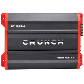 Crunch GP-1500.4 front view emphasizes compact power-ready design.