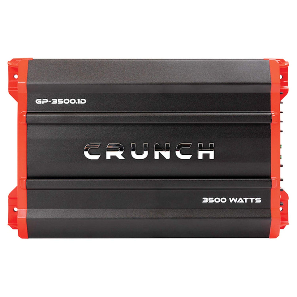 Crunch GP-3500.1D front view for high-power car audio setup