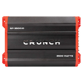 Crunch GP-3500.1D rear ports enable clean wiring for subs