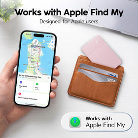 CryoSentry shows iPhone Find My compatibility to locate belongings.