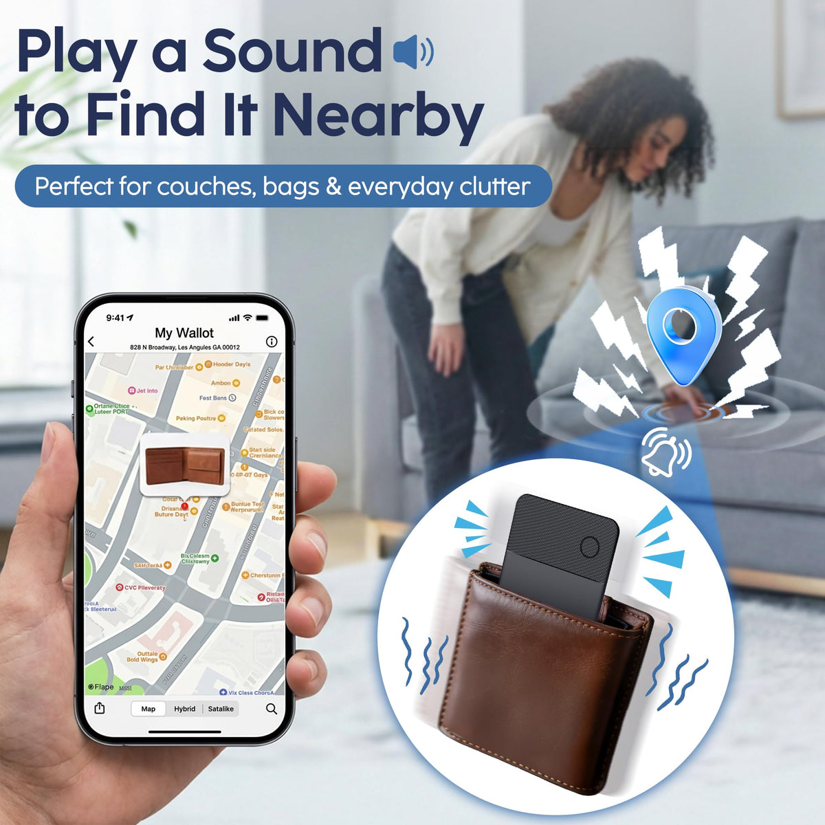 CryoSentry tracker card emits a sound to help locate nearby items.