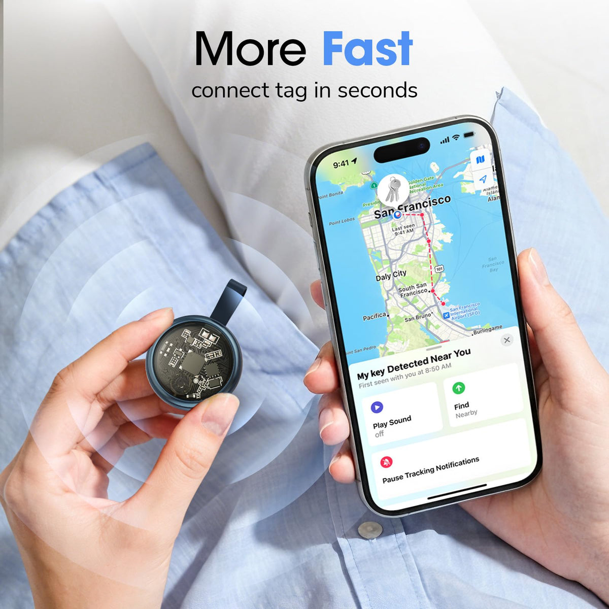 CryoSentry Find My integration demonstrates compatibility for quick item location.