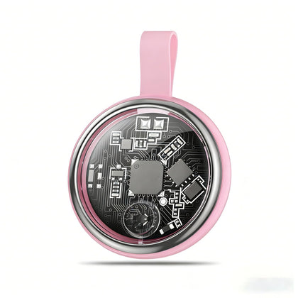 CryoSentry tracker front view showing compact, travel-ready design for keys and wallets.
