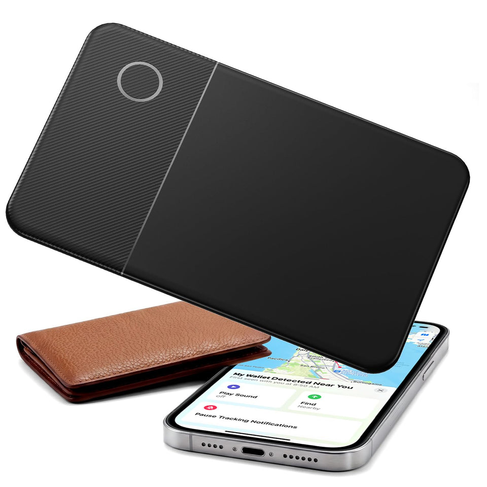 CryoSentry Ultra-Slim Wallet Tracker card fits in a wallet and helps locate it quickly.