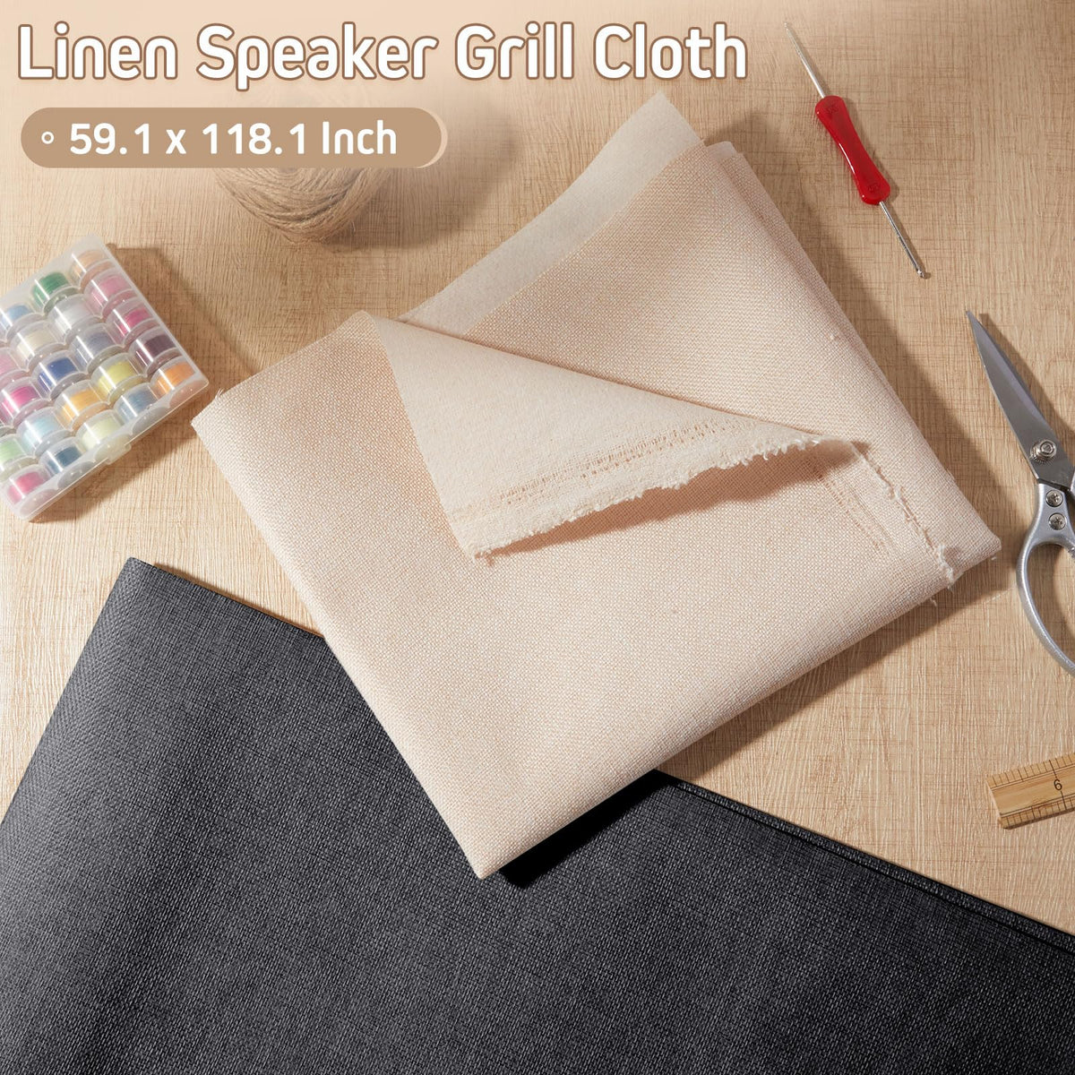 CrystalSylara black linen grill fabric blends with diverse environments and equipment styles