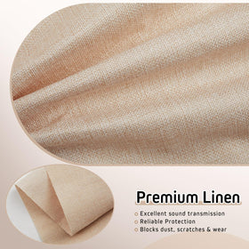 CrystalSylara beige linen fabric is cuttable to fit various grille sizes and shapes