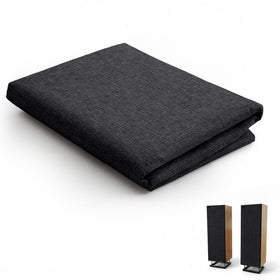 CrystalSylara linen speaker grill cloth 60x120 in black for seamless home theater integration