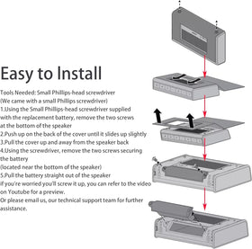 CS replacement battery for Bose SoundTouch 20, seamless power for ambient listening