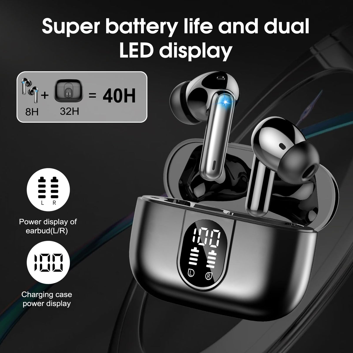 Csasan earphones with Bluetooth 5.3 for quick pairing