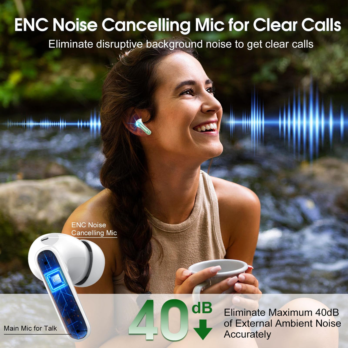 Csasan earbuds demonstrate Bluetooth 5.3 for fast pairing and stable connection.