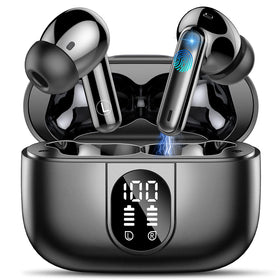 Csasan earphones with LED display show remaining charge for easy planning