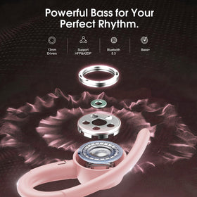 Csasan earhooks close-up highlighting flexible silicone fit for secure workouts