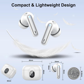 Csasan earbuds compatible with most Bluetooth devices for Android and iOS.