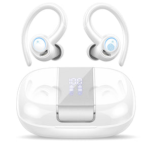 Csasan front packaging showing earbuds and case, benefit: clear product view