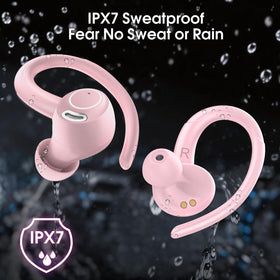 Csasan earbuds in hand to show compact size and easy portability benefit