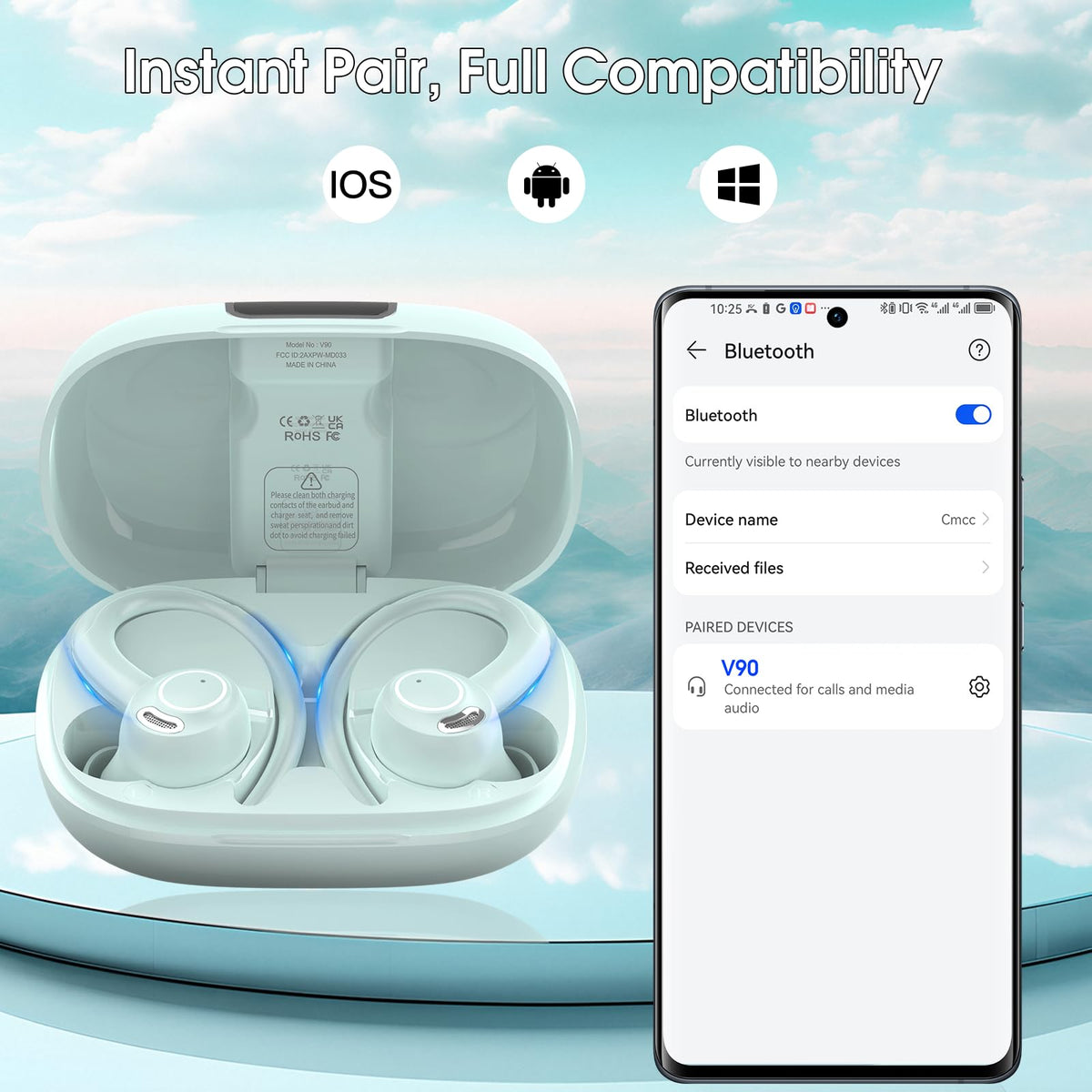 Csasan touch control on earbud illustrating easy playback and call control