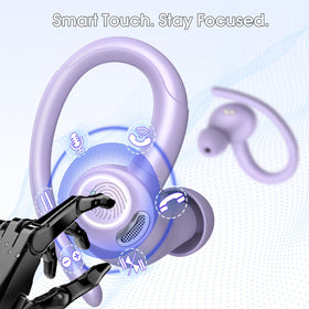 Csasan earbuds with water droplets to show IPX7 sweat resistance and reliability