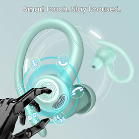 Csasan earbuds with water splash showing IPX7 sweat and rain protection