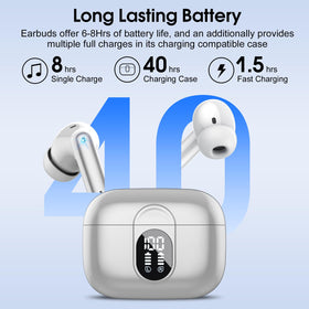 Csasan wireless earbuds with 40-hour playtime via charging case