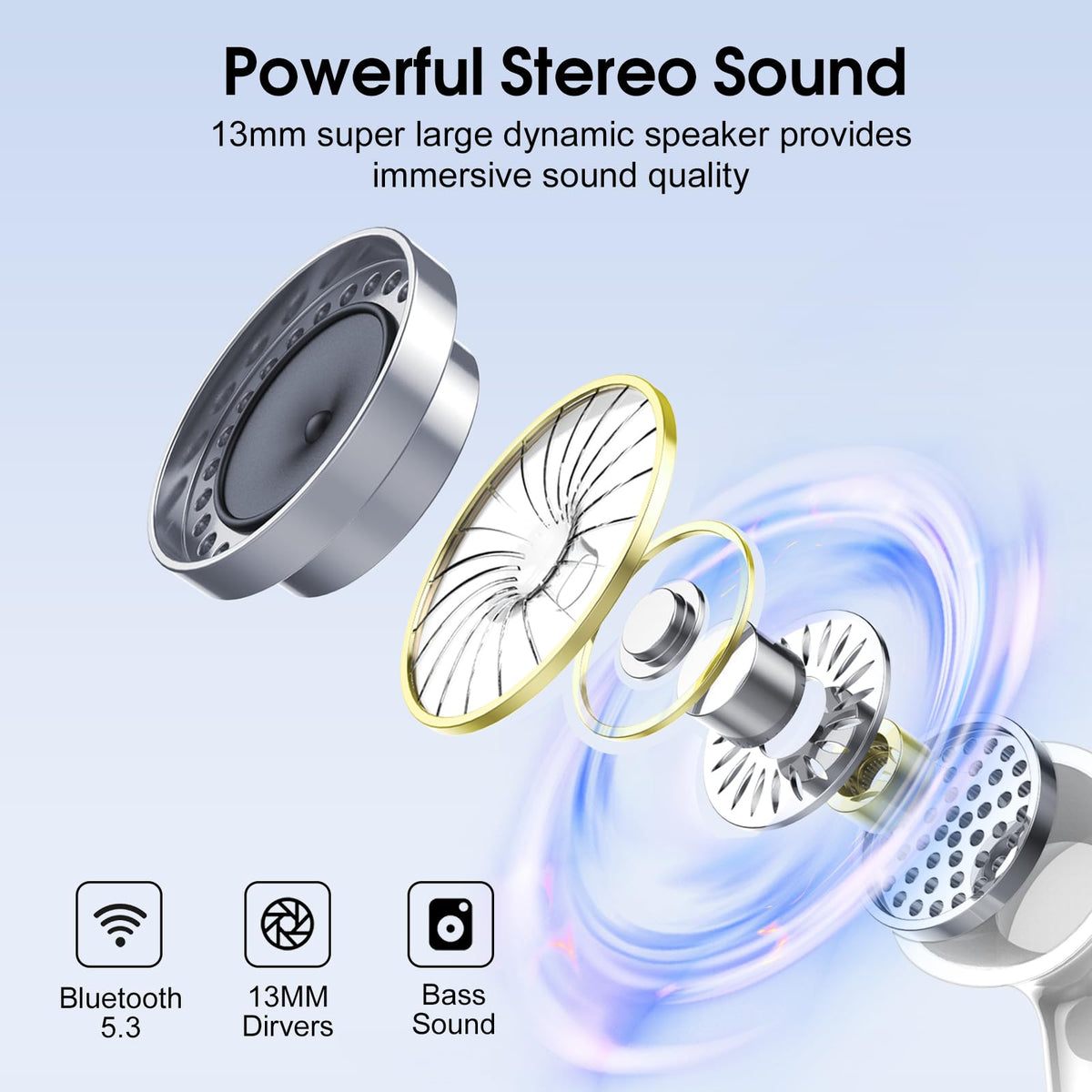 Csasan wireless earbuds ENC microphones reducing background noise for calls