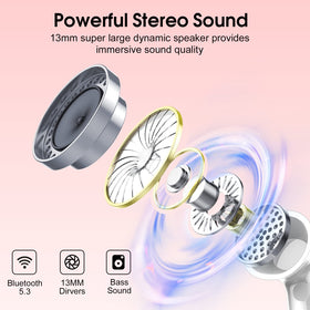 Csasan wireless earbuds in-ear fit with soft tips for comfortable long wear