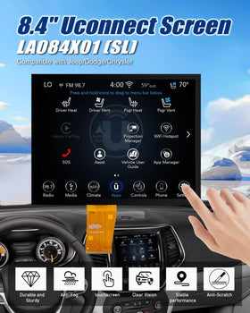 Cspautokit UAQ screen close-up showing precise touch responsiveness.