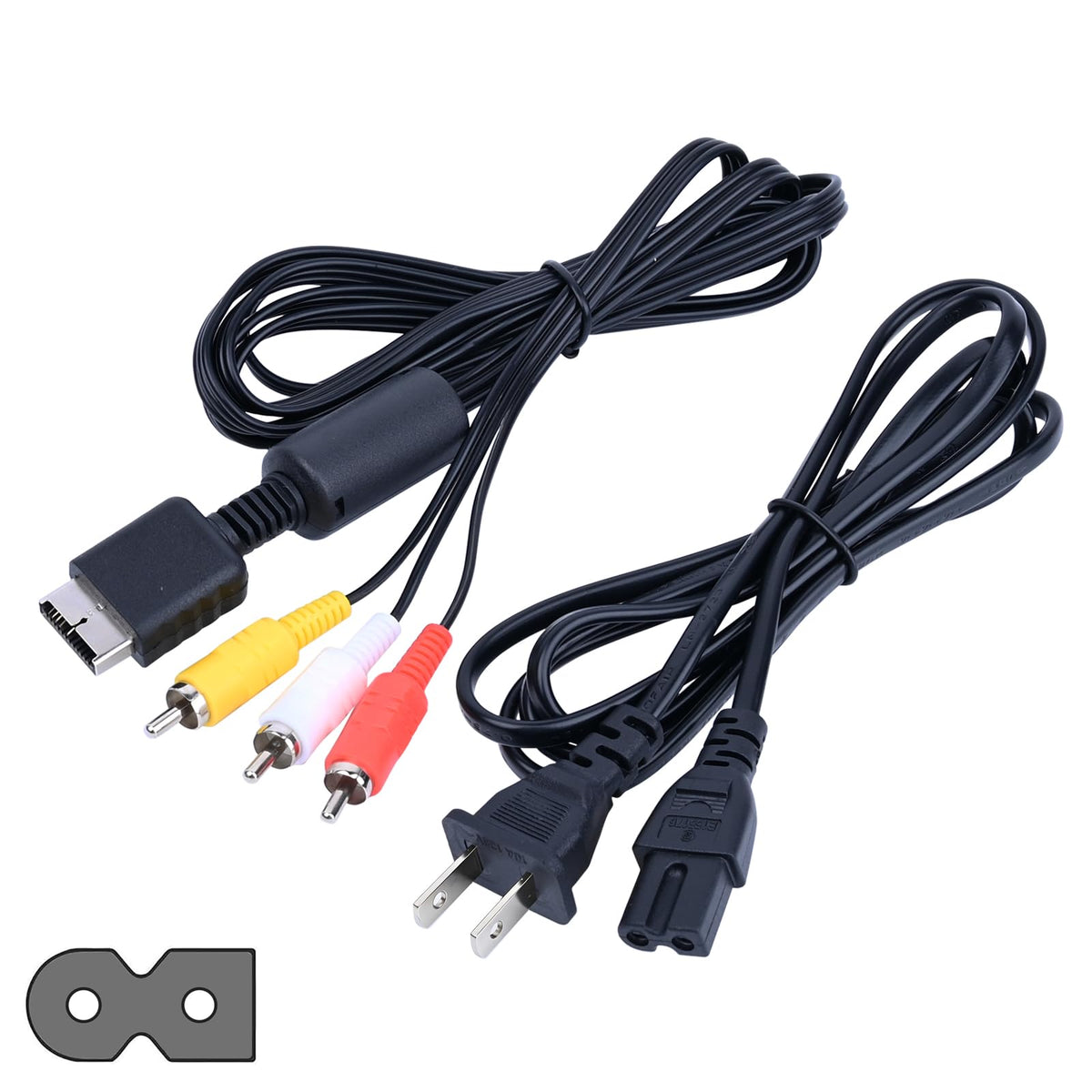 CSTESVN power cord for PS2 Fat provides a reliable 5 ft reach for easy setup