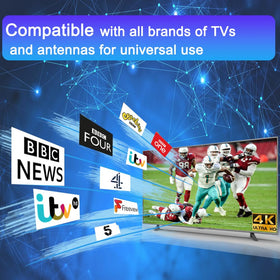 CSUXYD TV Antenna Amplifier 4G/5G filter blocks interference for clearer channels.