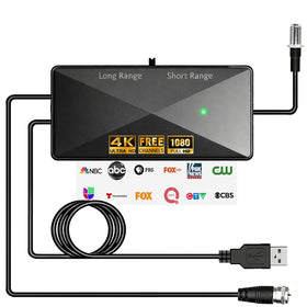 CSUXYD TV Antenna Amplifier front view boosts signal clarity for better TV pictures.