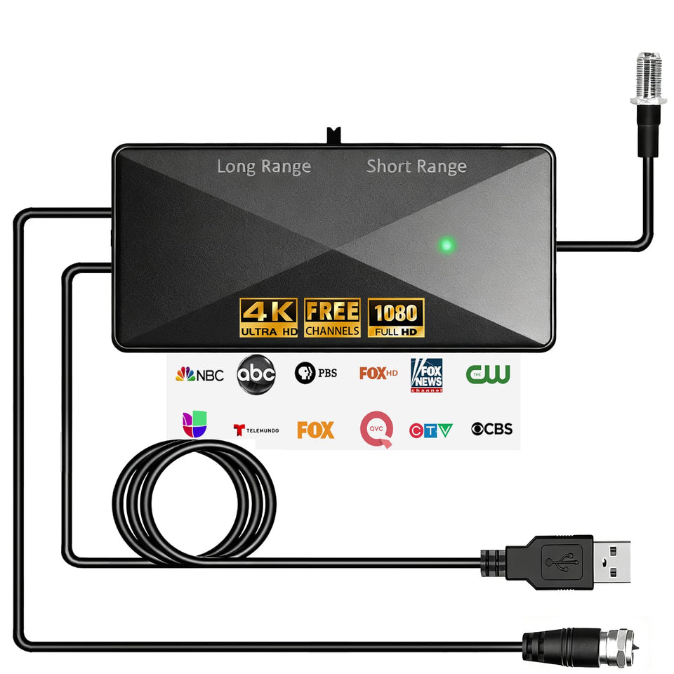 CSUXYD TV Antenna Amplifier front view boosts signal clarity for better TV pictures.