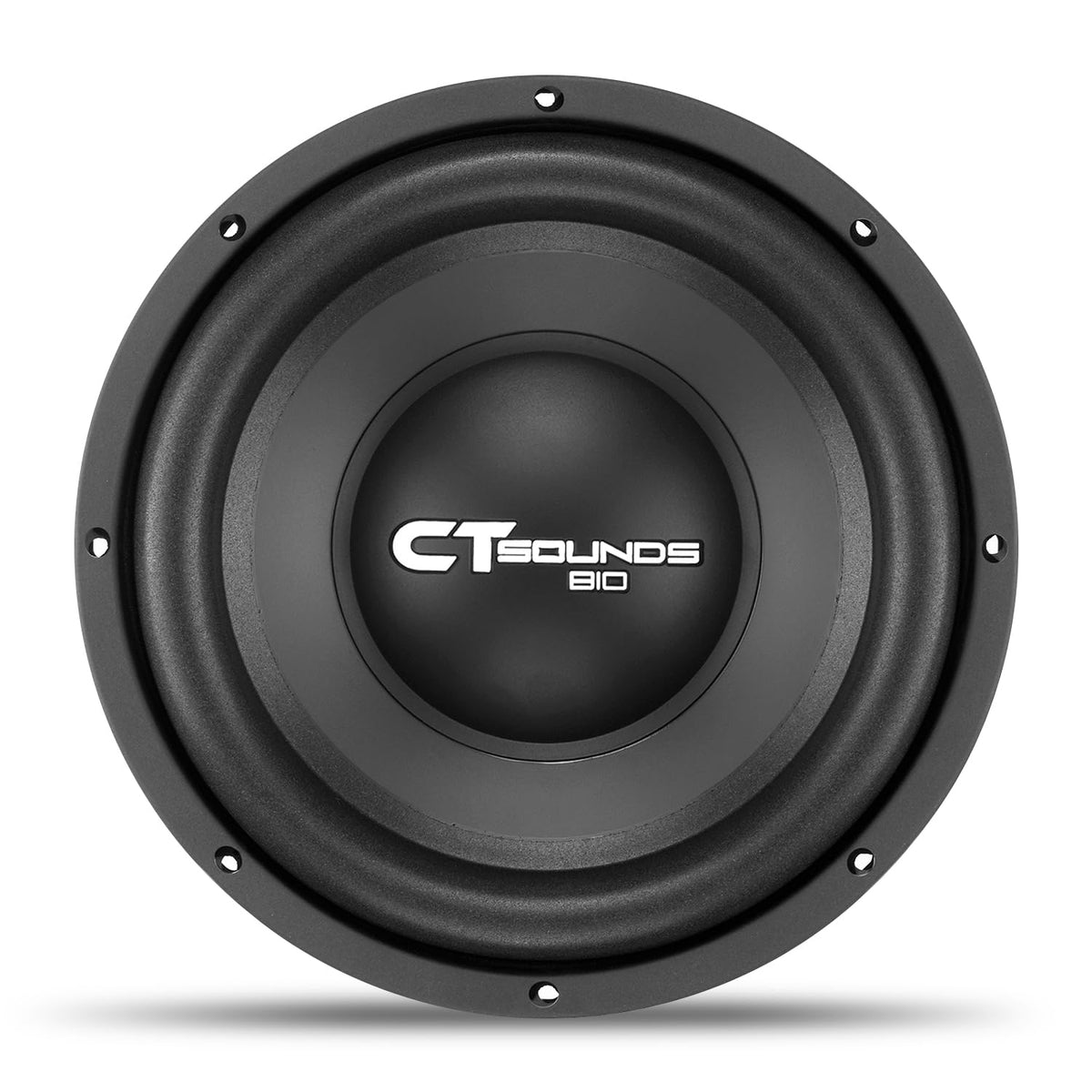 CT Sounds Bio 10-inch subwoofer rear coil view highlighting rugged motor assembly