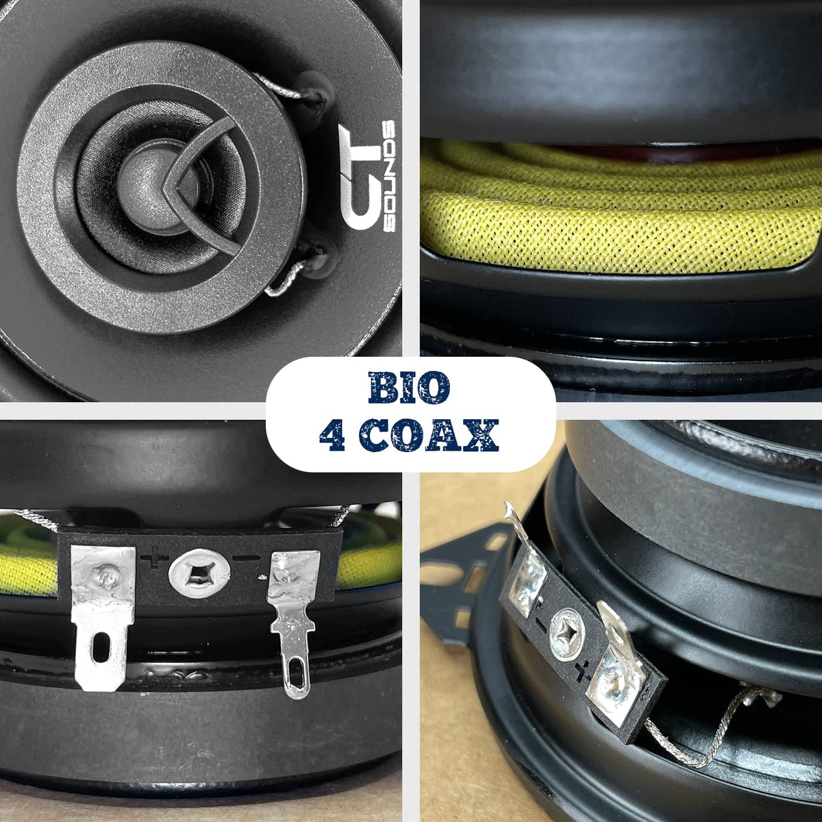 CT Sounds installed speaker in car door with grille, upgrade factory sound quality