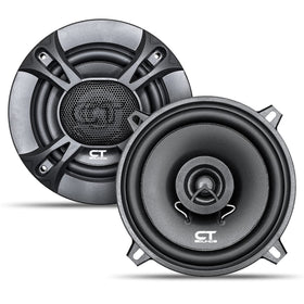 CT Sounds speaker front view showing grille and balanced sound benefit