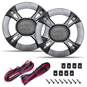 CT Sounds speaker next to ruler showing compact size for simple fitment
