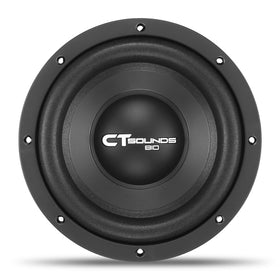 CT Sounds Bio 8-inch subwoofer rear magnet view demonstrating durable construction