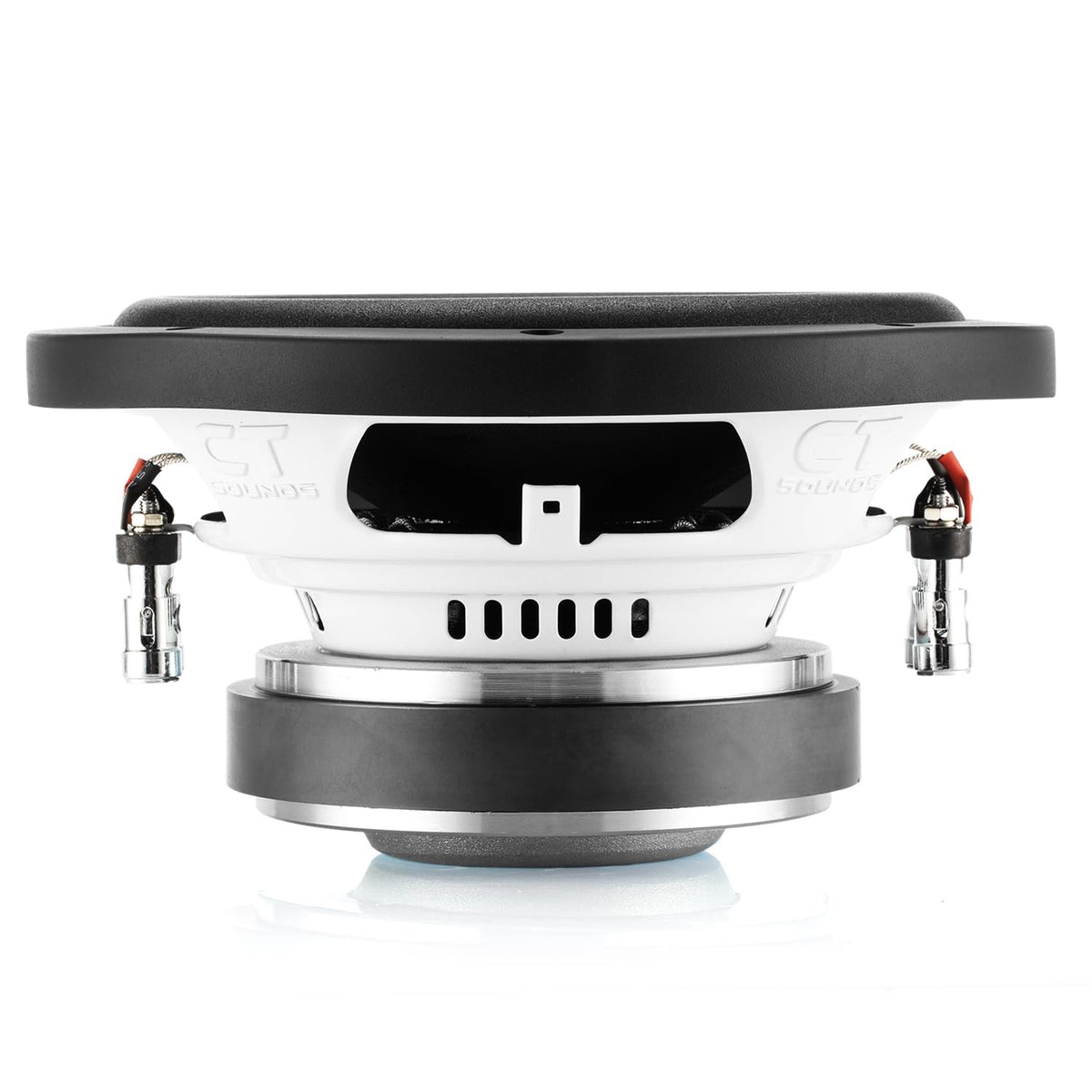 CT Sounds Bio 8in subwoofer bottom plate highlights durable construction