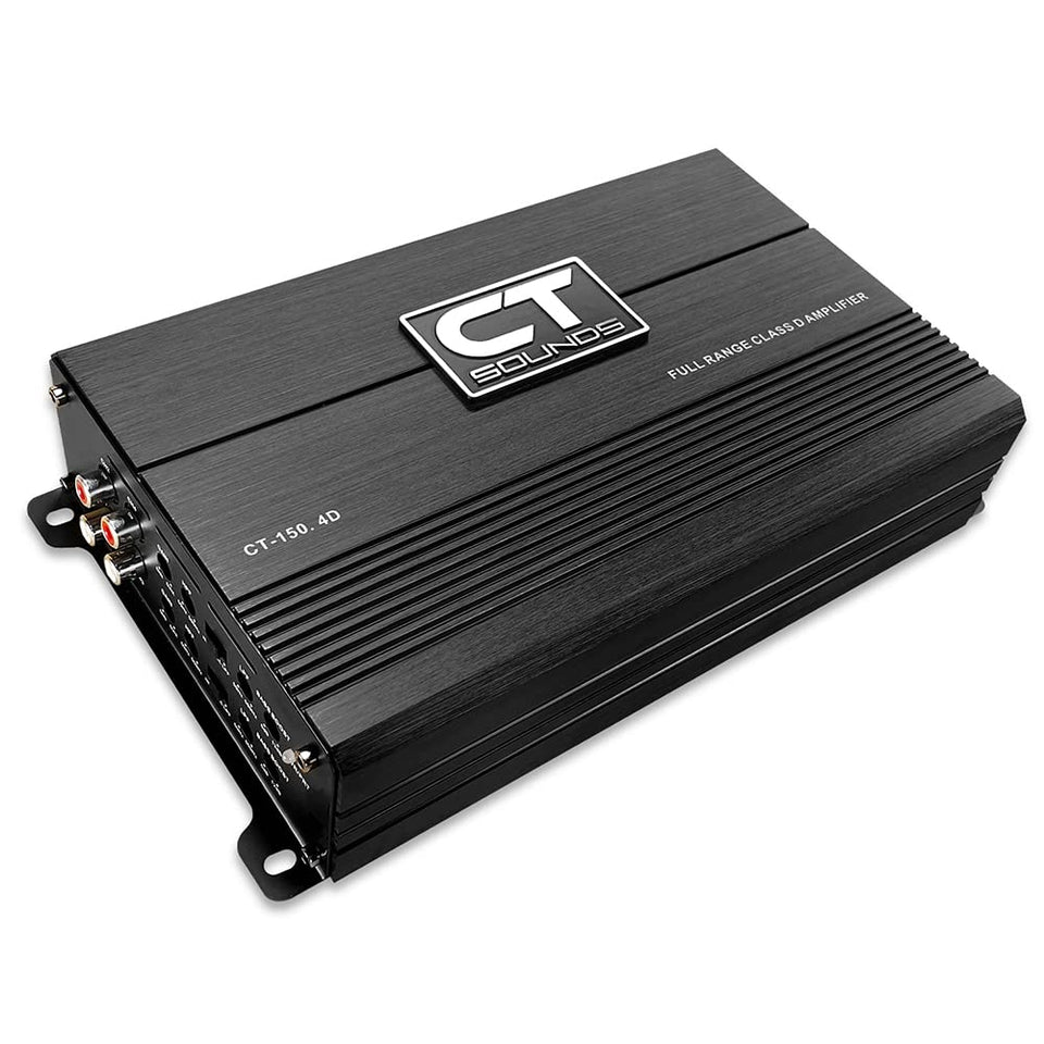 CT Sounds CT-150.4D front view shows compact amp for clearer car audio