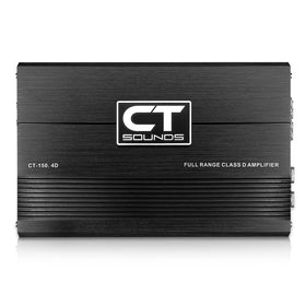 CT Sounds CT-150.4D rear panel with bridge-ready connectors for versatile setups