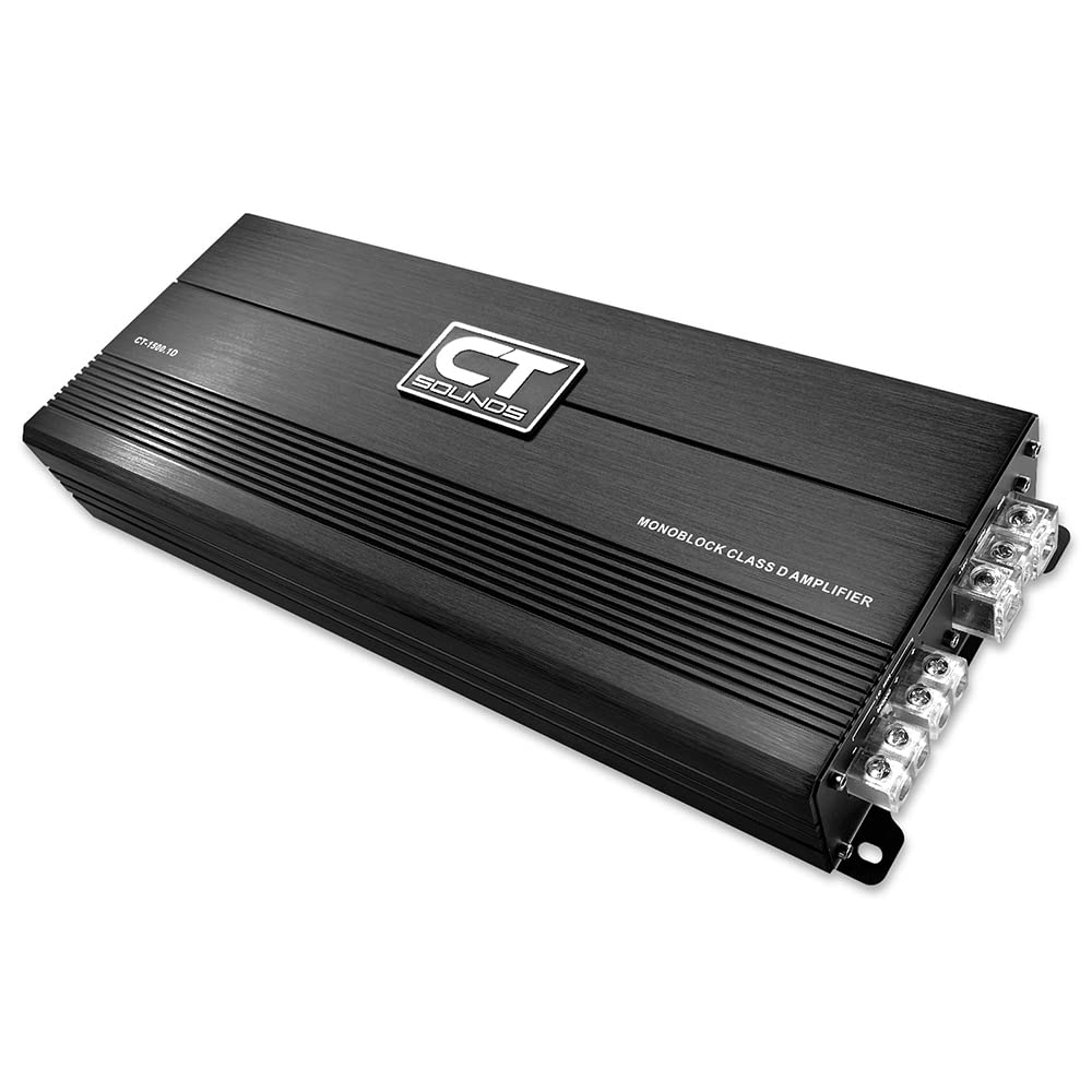 CT Sounds CT-1500.1D rear panel with power and speaker connections