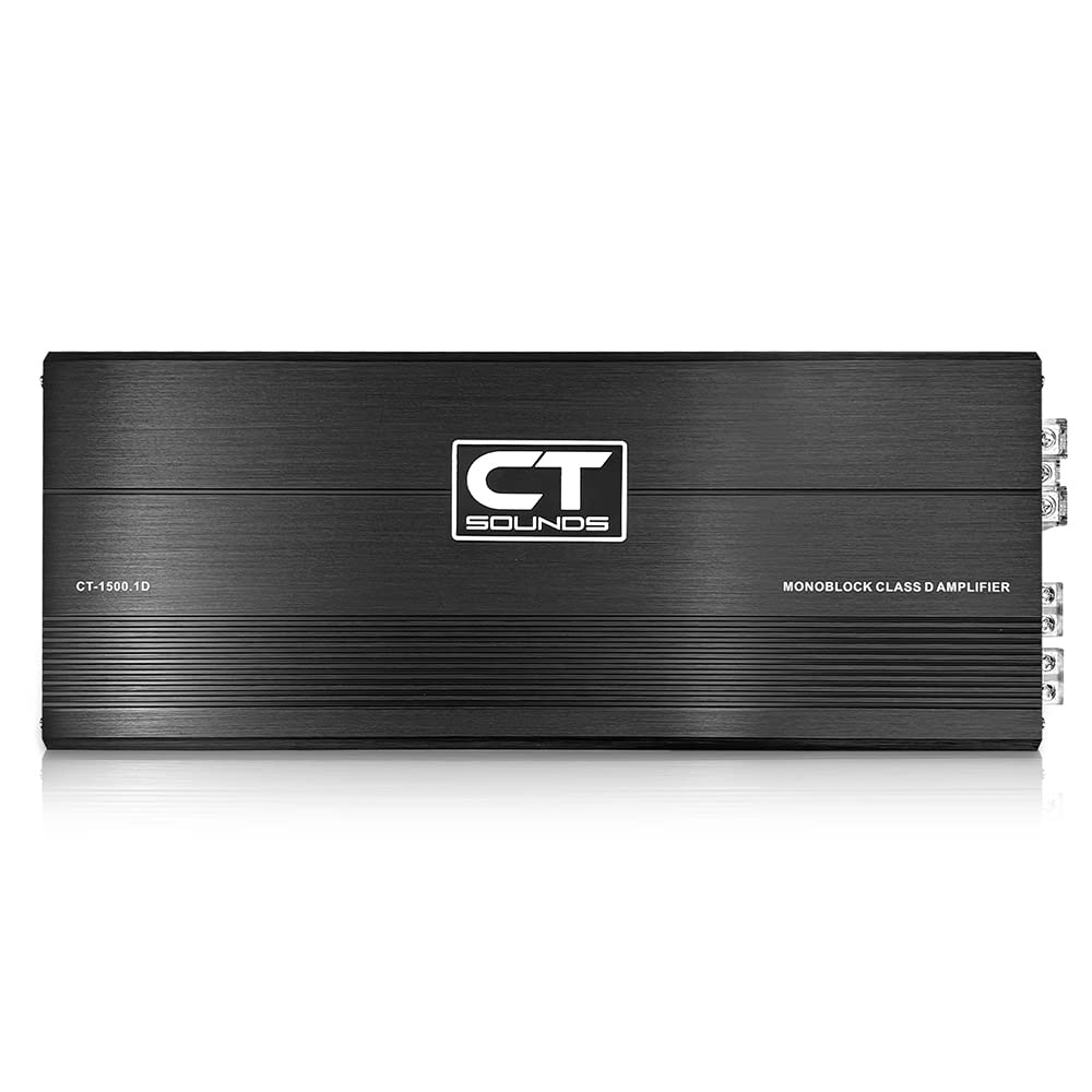 CT Sounds CT-1500.1D side profile shows slim chassis for easy vehicle mounting