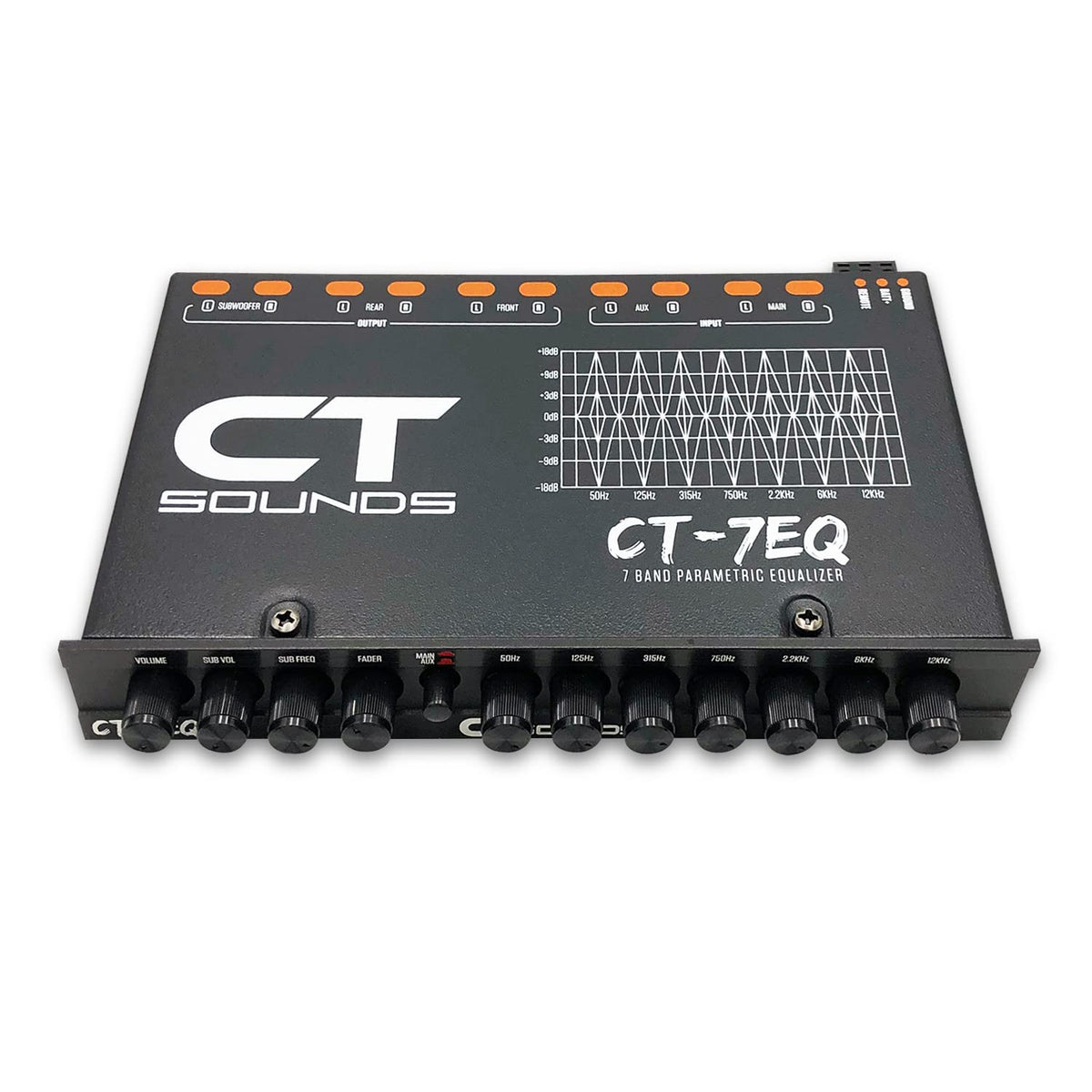 CT Sounds CT-7EQ close-up of knobs and sliders for accurate frequency adjustment