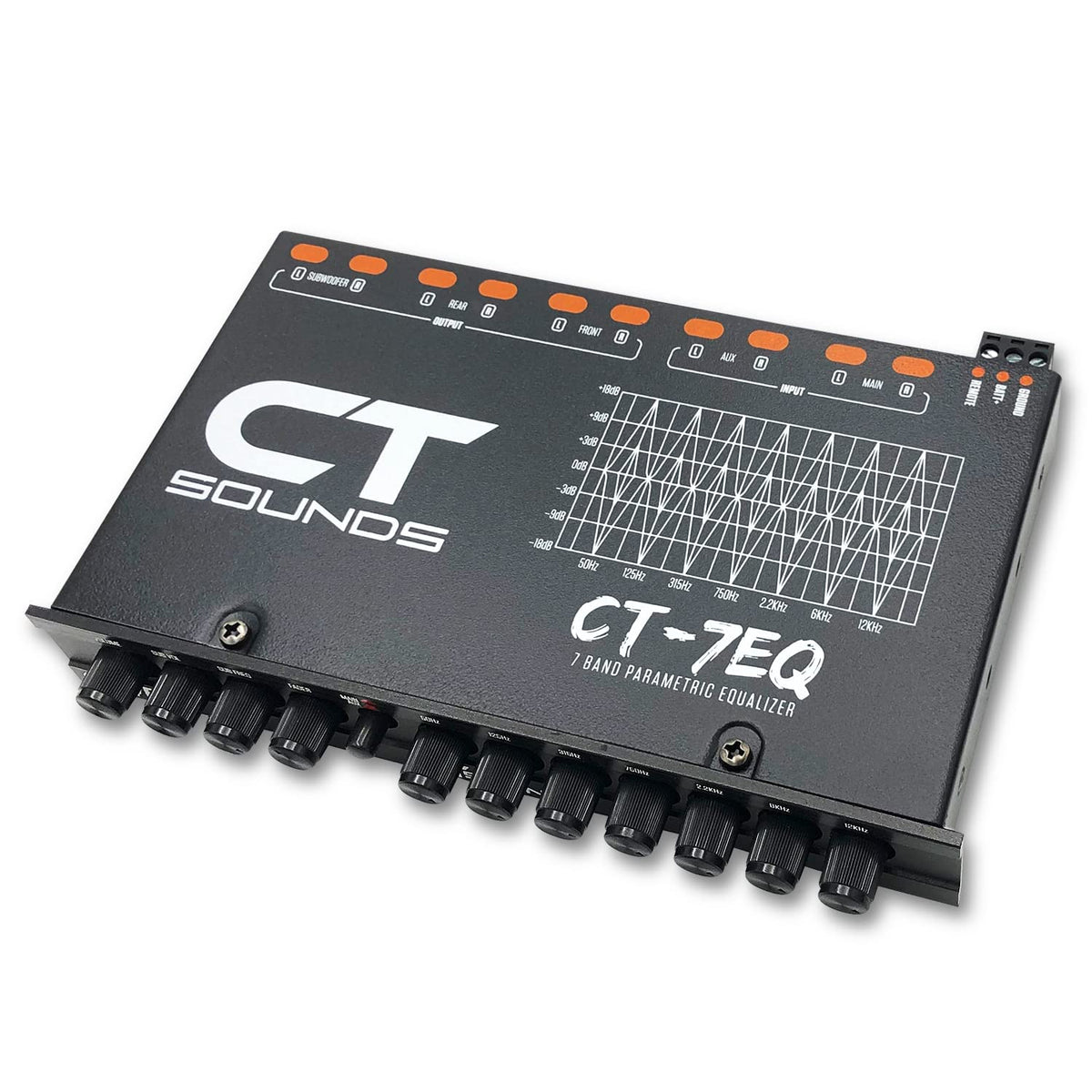 CT Sounds CT-7EQ frequency chart detail illustrating targeted band control