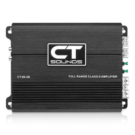 CT Sounds CT-80.4D side panel shows slim profile for under-seat mounting