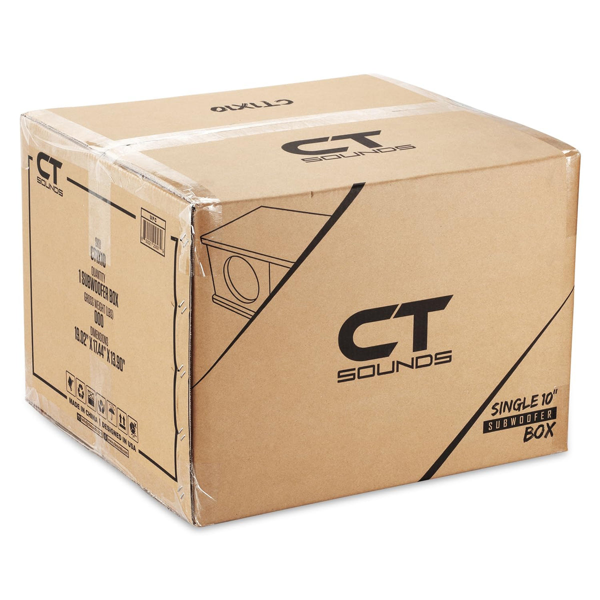 CT Sounds CT1X10 installed in vehicle demonstrates secure, vibration-free mounting.