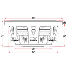 CT Sounds Hydro 8-inch dual 2-ohm subwoofer install in car, clear installation idea for vehicles