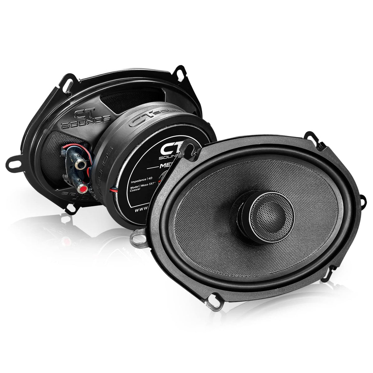 CT Sounds Meso 5x7 front view of rugged coaxial speaker for car audio